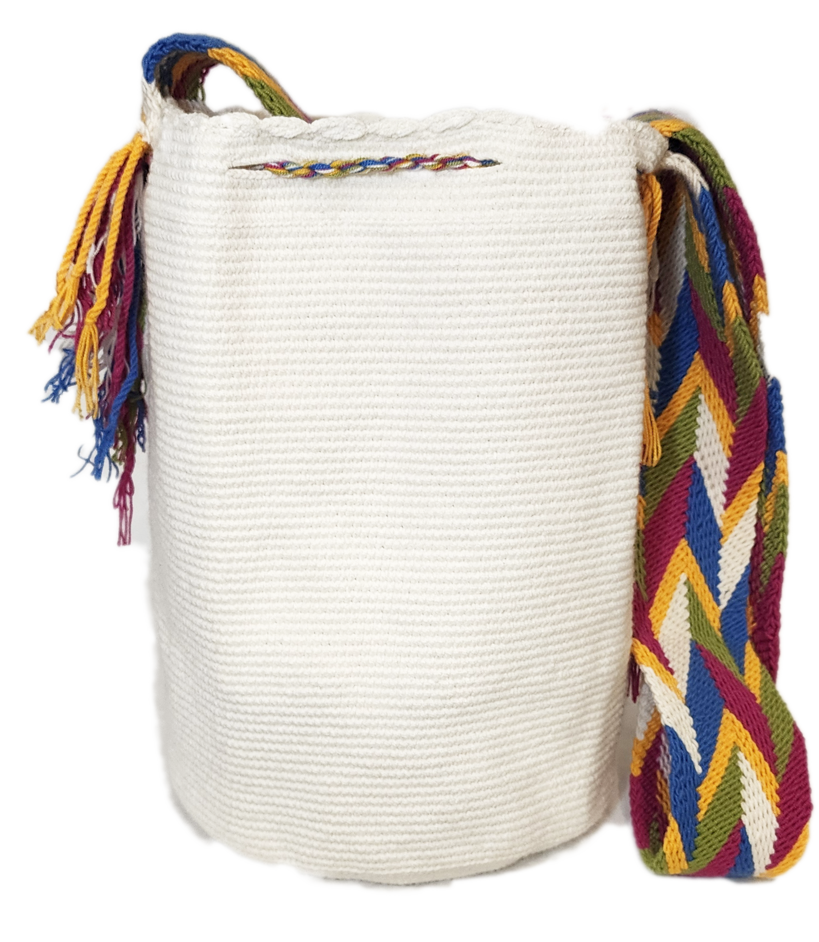 Lillian Unicolor Large Handmade Wayuu Mochila Bag back