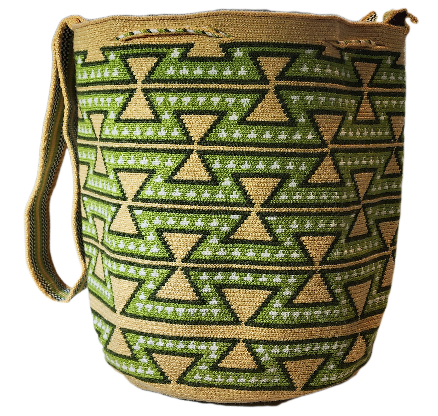 Bottom view Mckenna Large One-Thread Handmade Wayuu Mochila Bag - a perfect gift for her