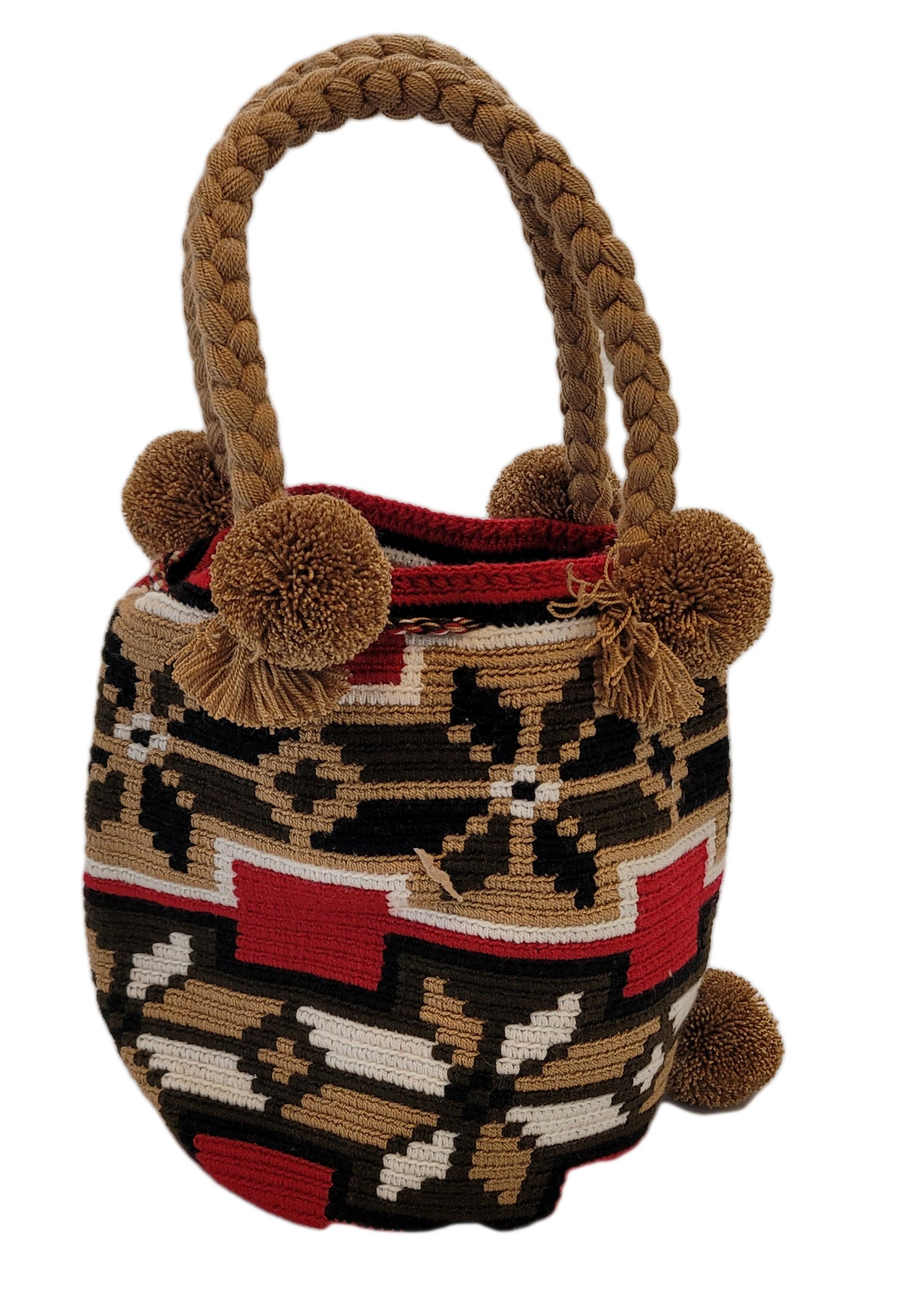 collins medium crochet wayuu bag back view