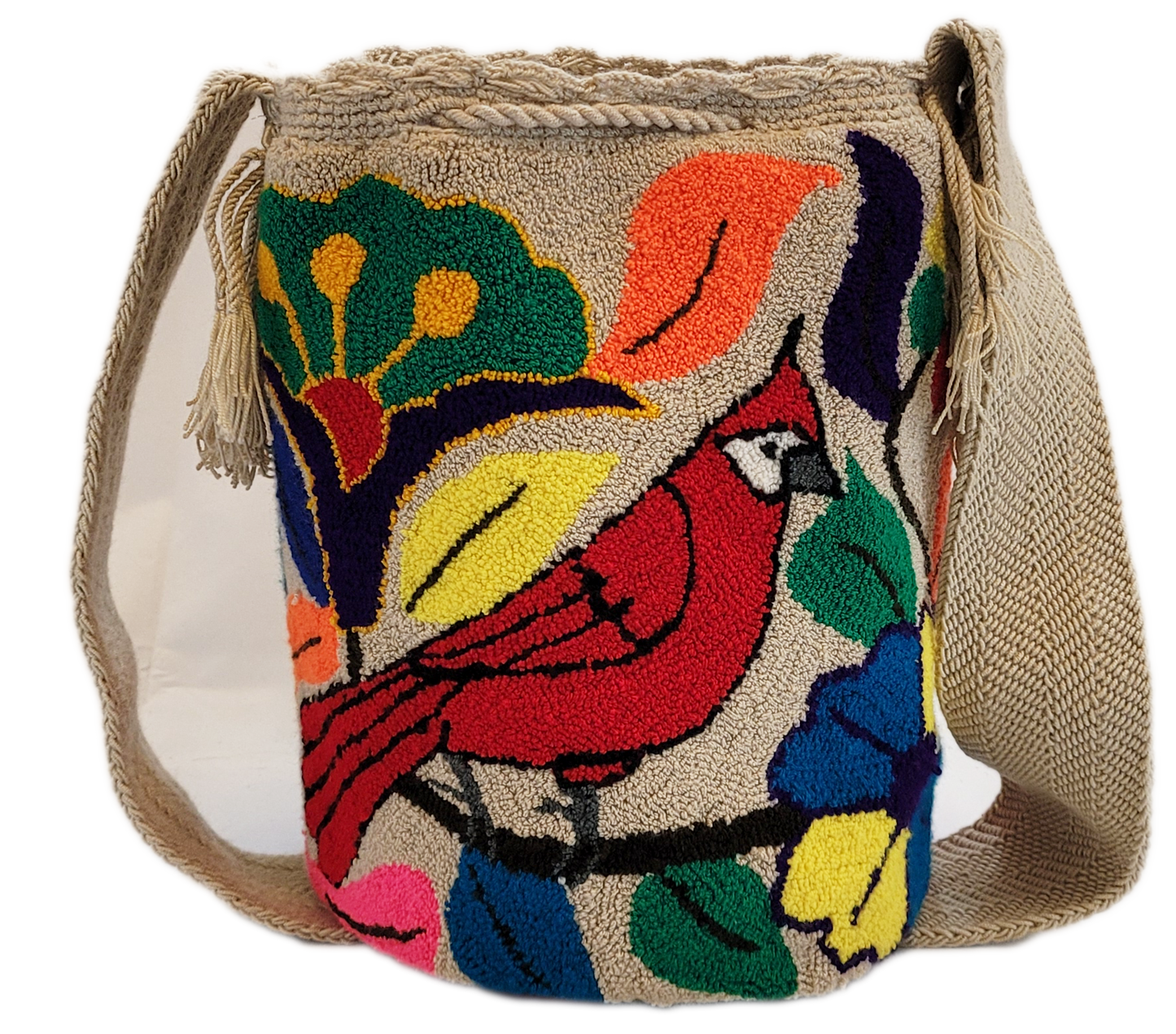 Peyton Large Handmade Punch-needle Wayuu Mochila Bag - a perfect gift for her