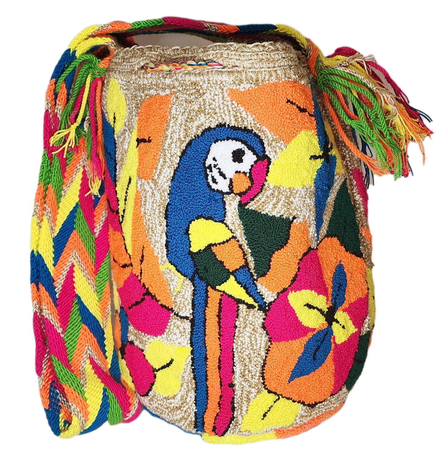 Melody Large Handmade Punch Needle Wayuu Mochila Bag