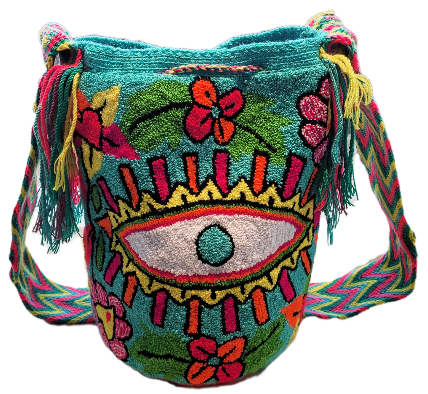 Presley Large Handmade Punch-needle Wayuu Mochila Bag - a perfect gift for her