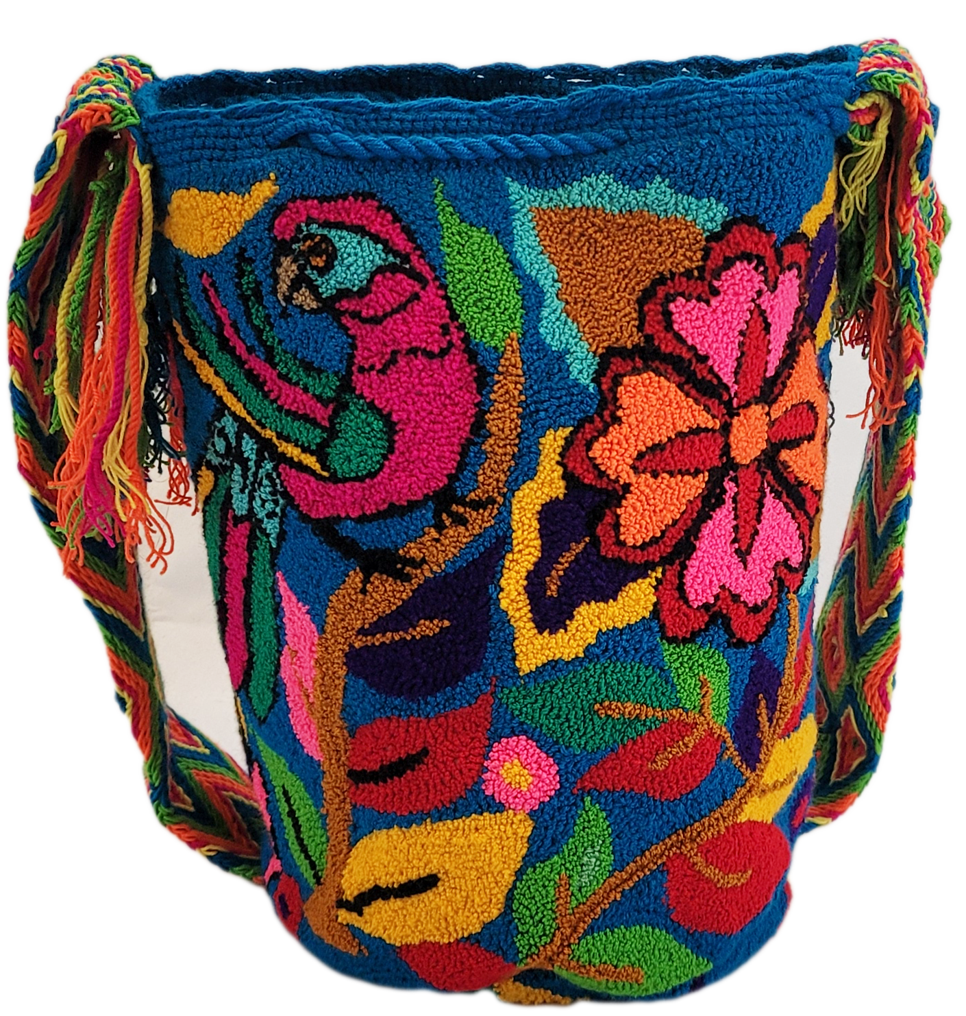 Rylee Large Handmade Punch-needle Wayuu Mochila Bag