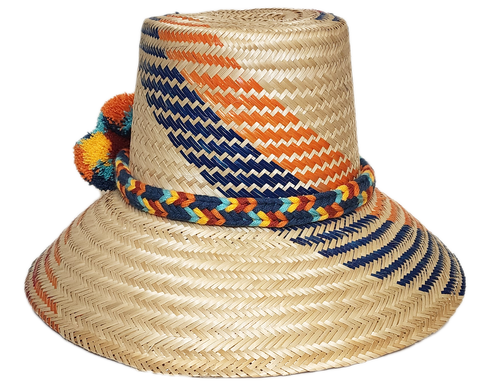 Scarlet Handmade Wayuu Hat side