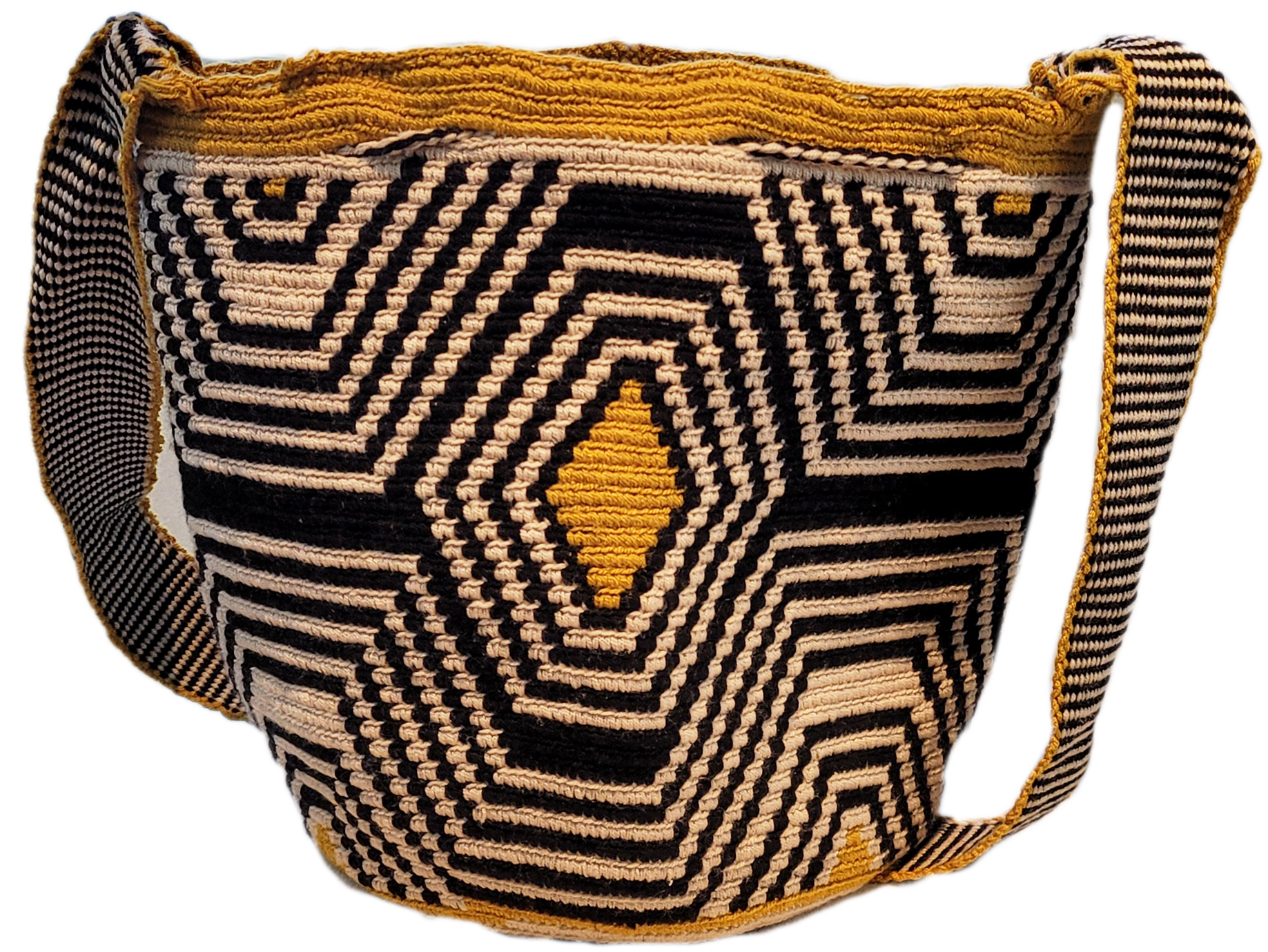 Bottom view Sage Handmade Wayuu Mochila Bag - a perfect gift for her