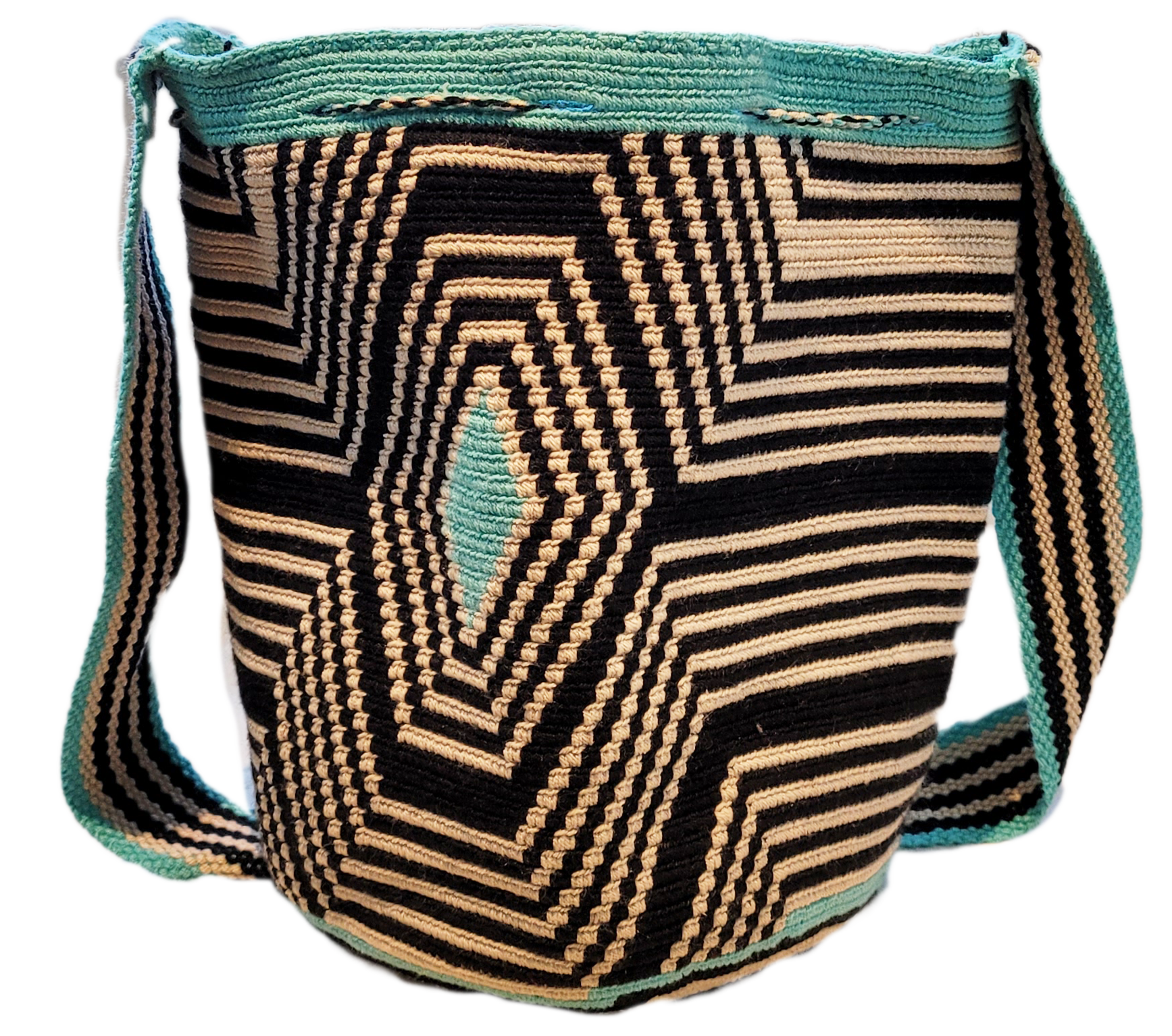 Bottom view Alexa Handmade Wayuu Mochila Bag - a perfect gift for her