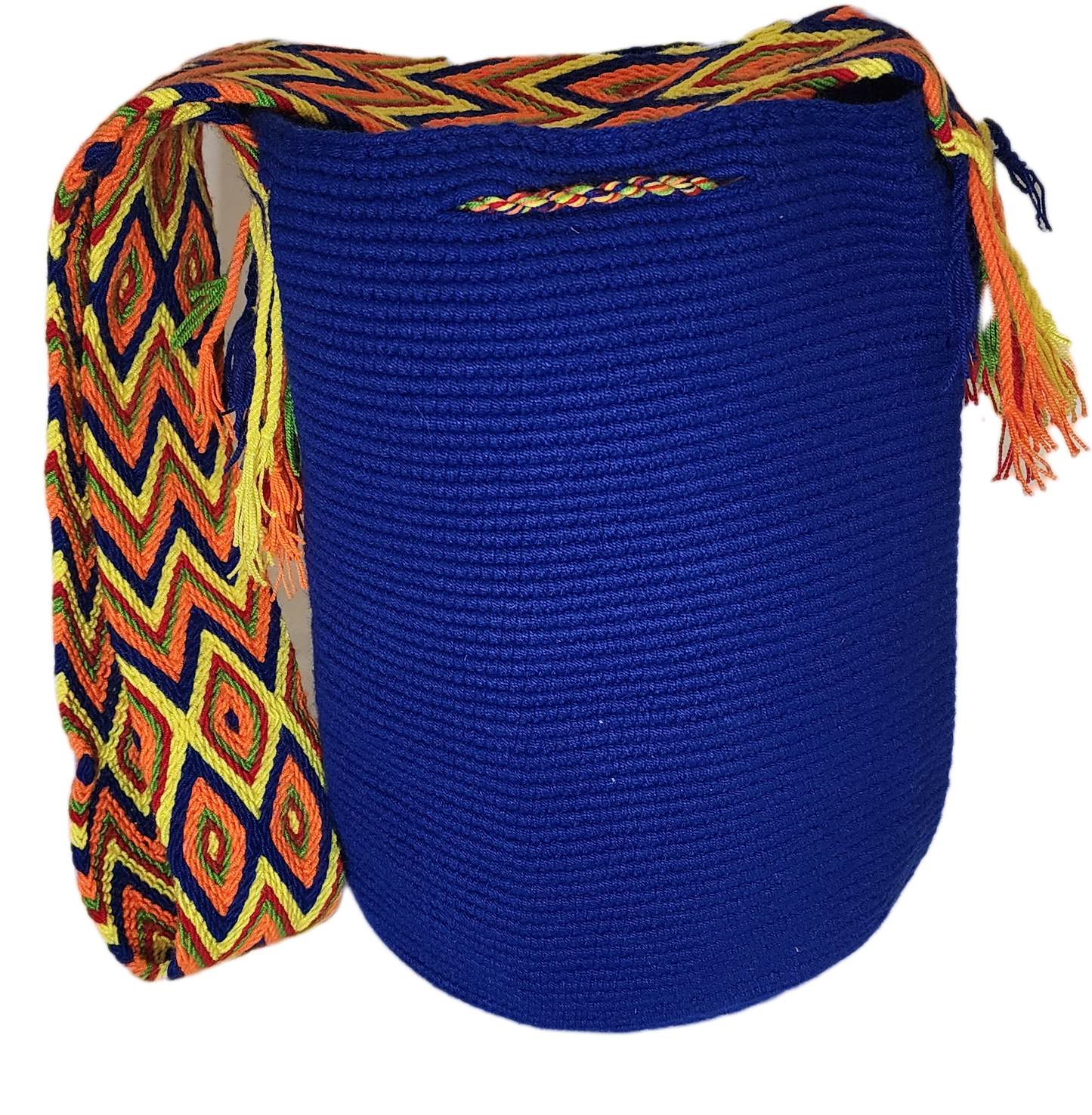 Aurora Unicolor Large Handmade Wayuu Mochila Bag back