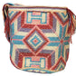 zaria Large Handmade crochet wayuu mochila crossbody with crystals back