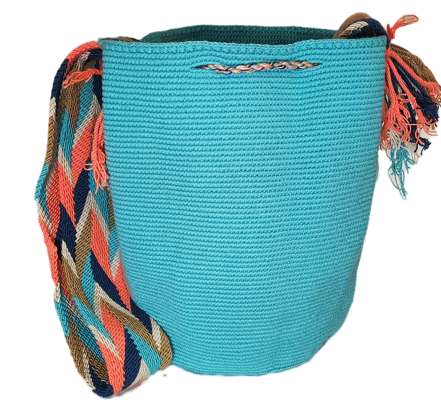 Lily Unicolor Large Handmade Wayuu Mochila Bag back