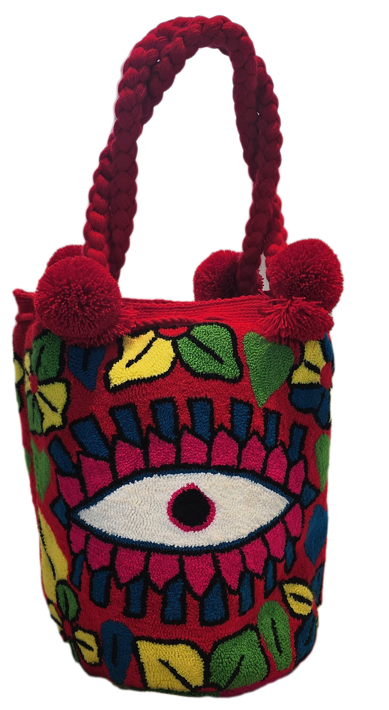 Selena Large Short Handle Design PomPom Mochila - a perfect gift for her