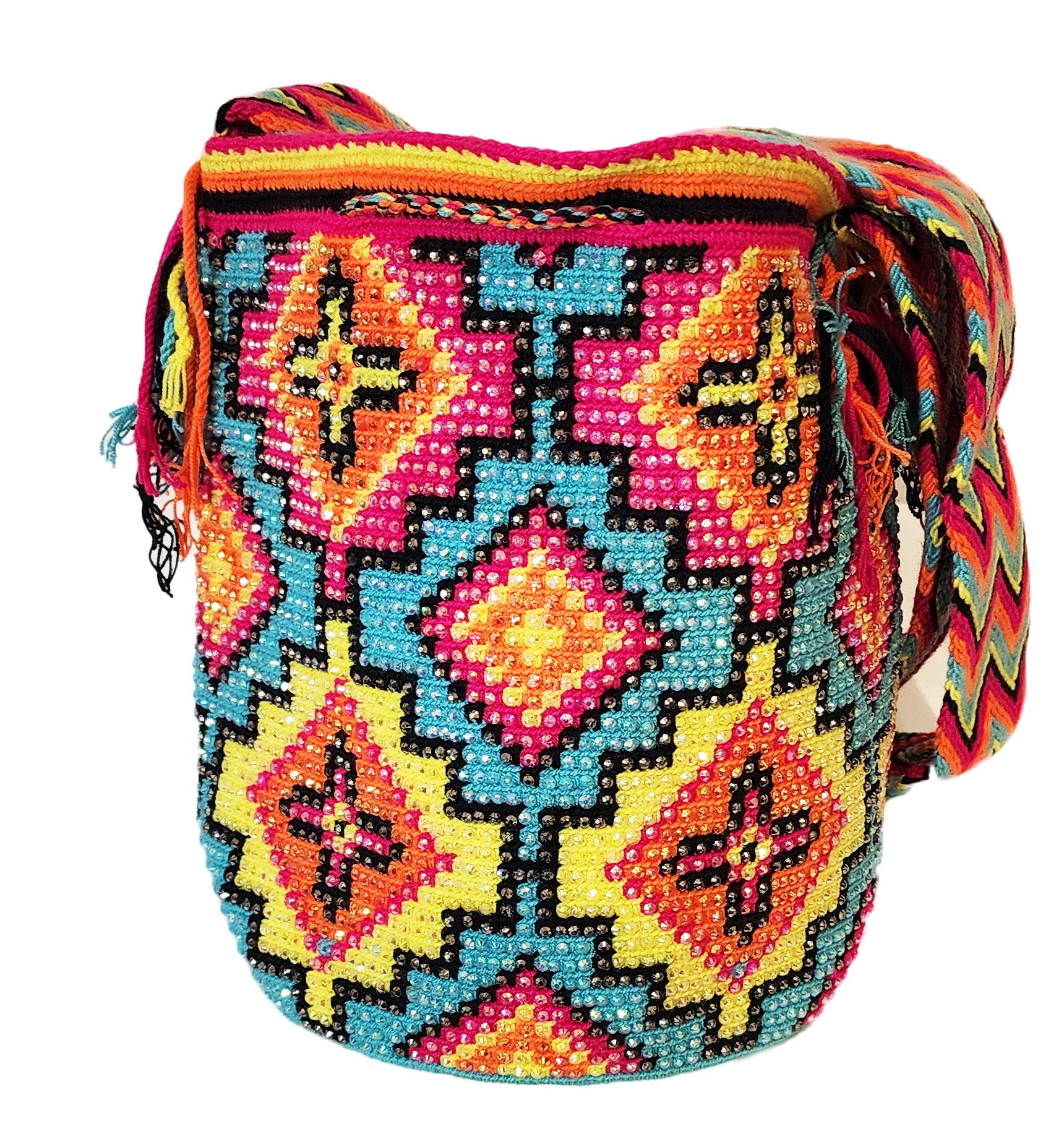 Bottom view Elisa Handmade Crochet Wayuu Mochila Bag - Wuitusu