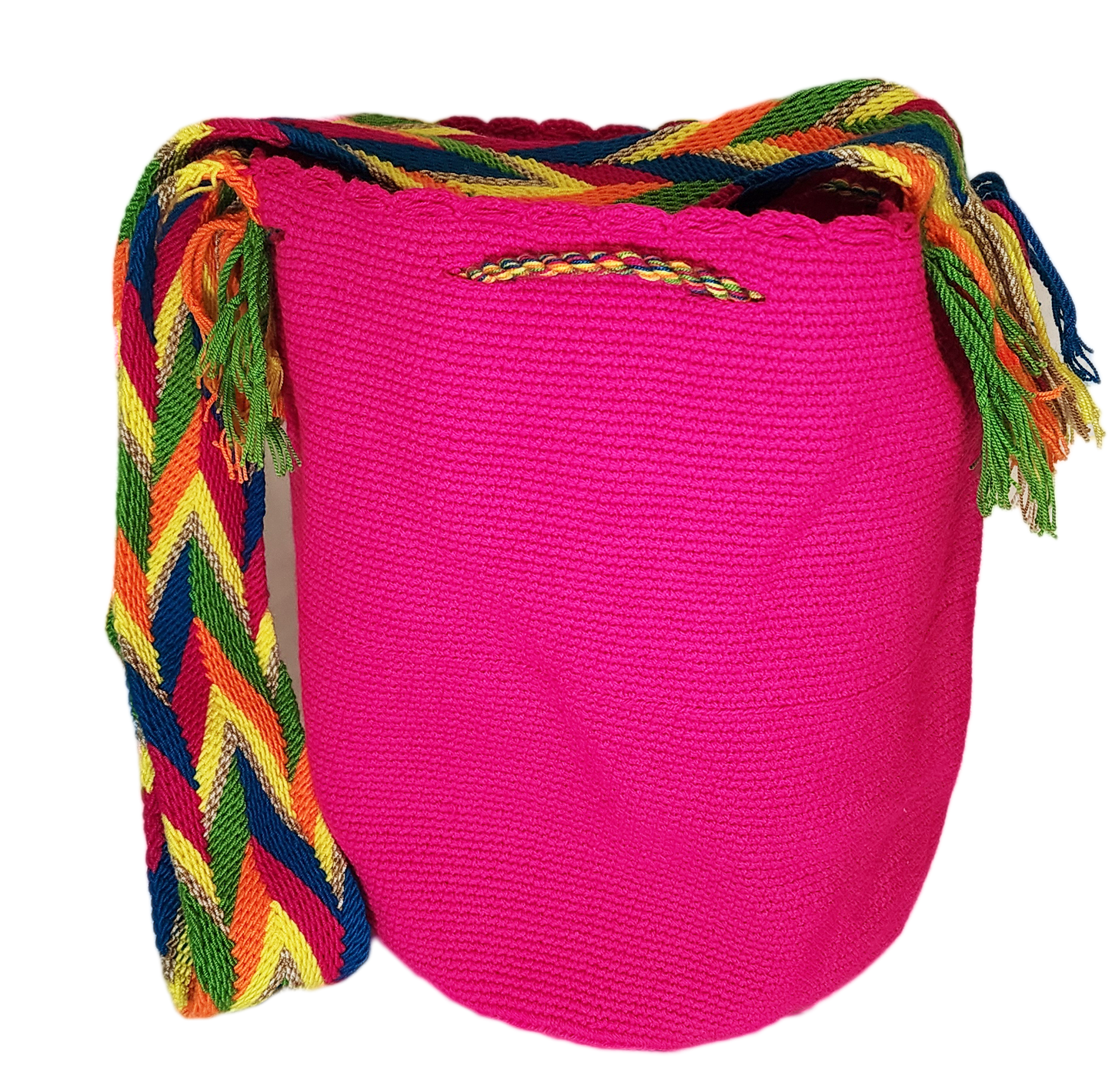 Victoria Unicolor Large Handmade Wayuu Mochila Bag back