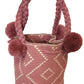 Willow Medium Short Handle Design PomPom Mochila