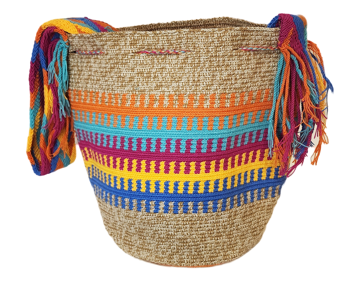 Harleigh Large Handmade Crochet Wayuu Mochila Bag