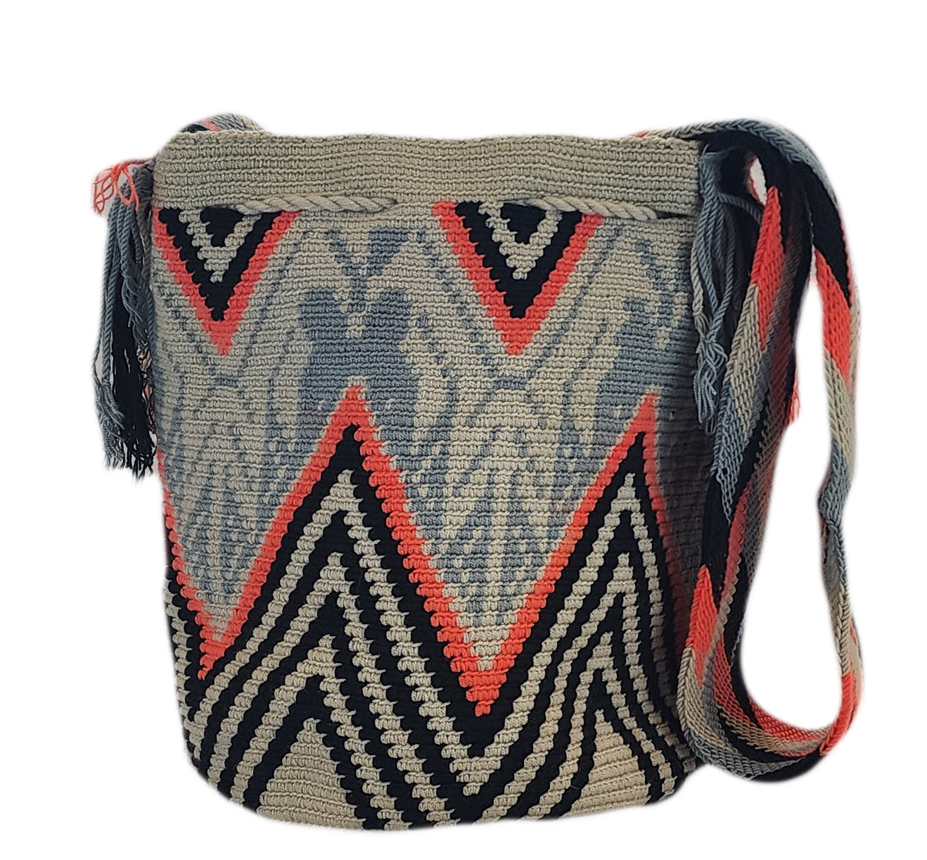 Raina Large Handmade Crochet Wayuu Mochila Bag back