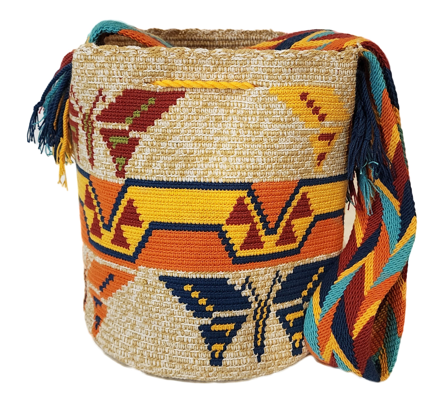 Elaine Large Handmade Crochet Wayuu Mochila Bag - Wuitusu