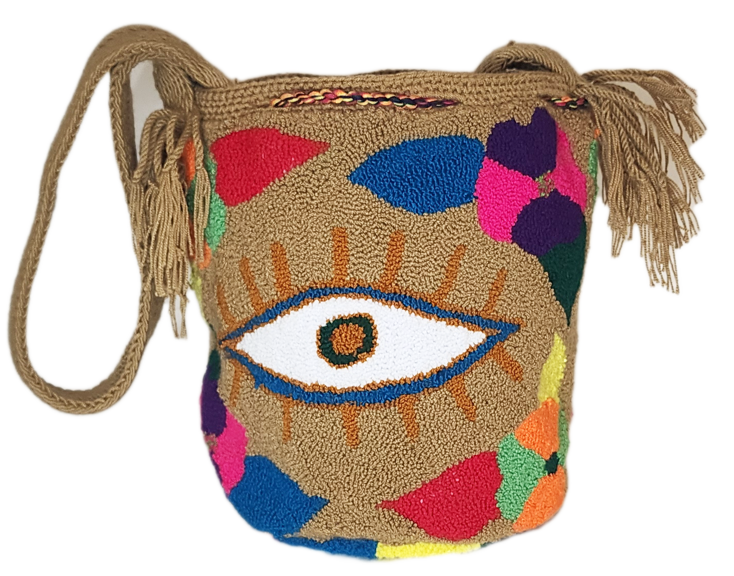 Georgia medium Handmade Punch-needle Wayuu Mochila Bag - a perfect gift for her