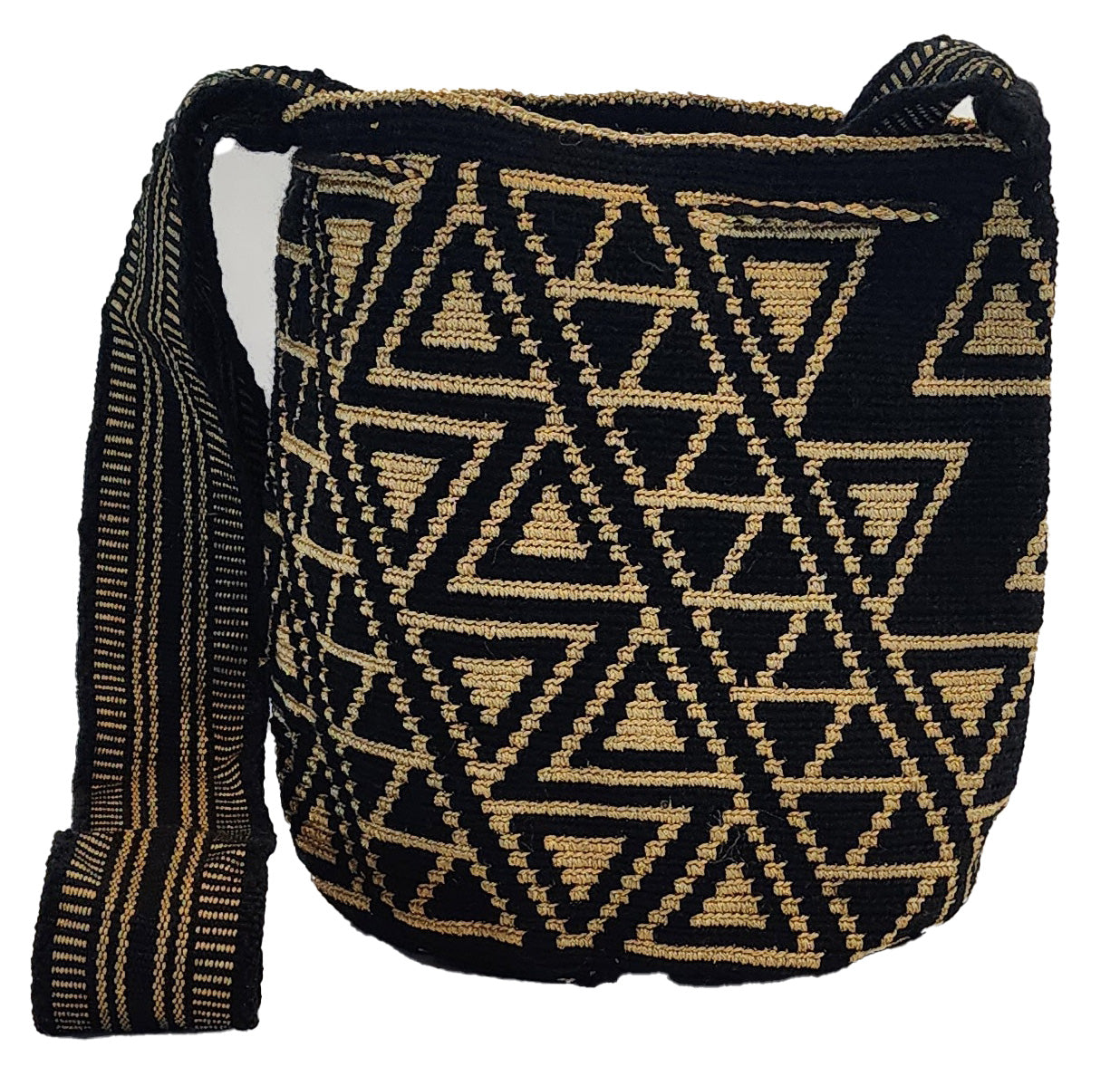 Bottom view Ezra medium Handmade Wayuu Mochila bag - Wuitusu-back