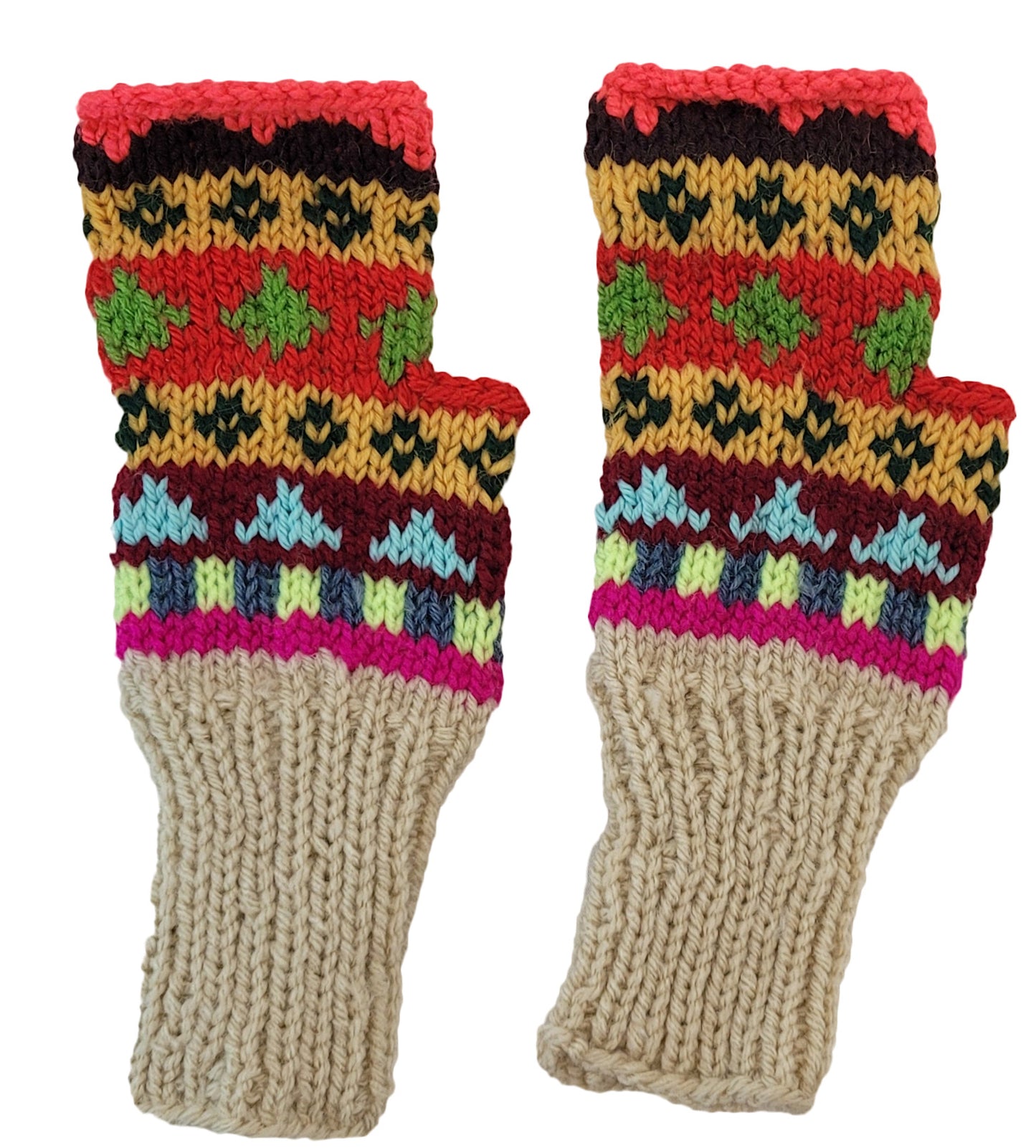 Maryam Crochet Beanie and Glove Set - fingerless mittens