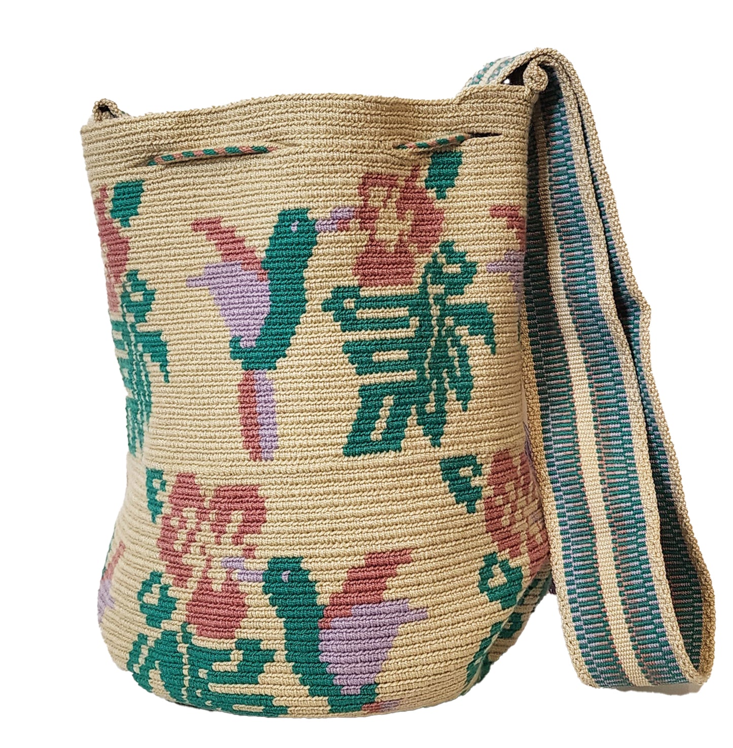 Madelynn Large Handmade Wayuu Mochila bag - Wuitusu