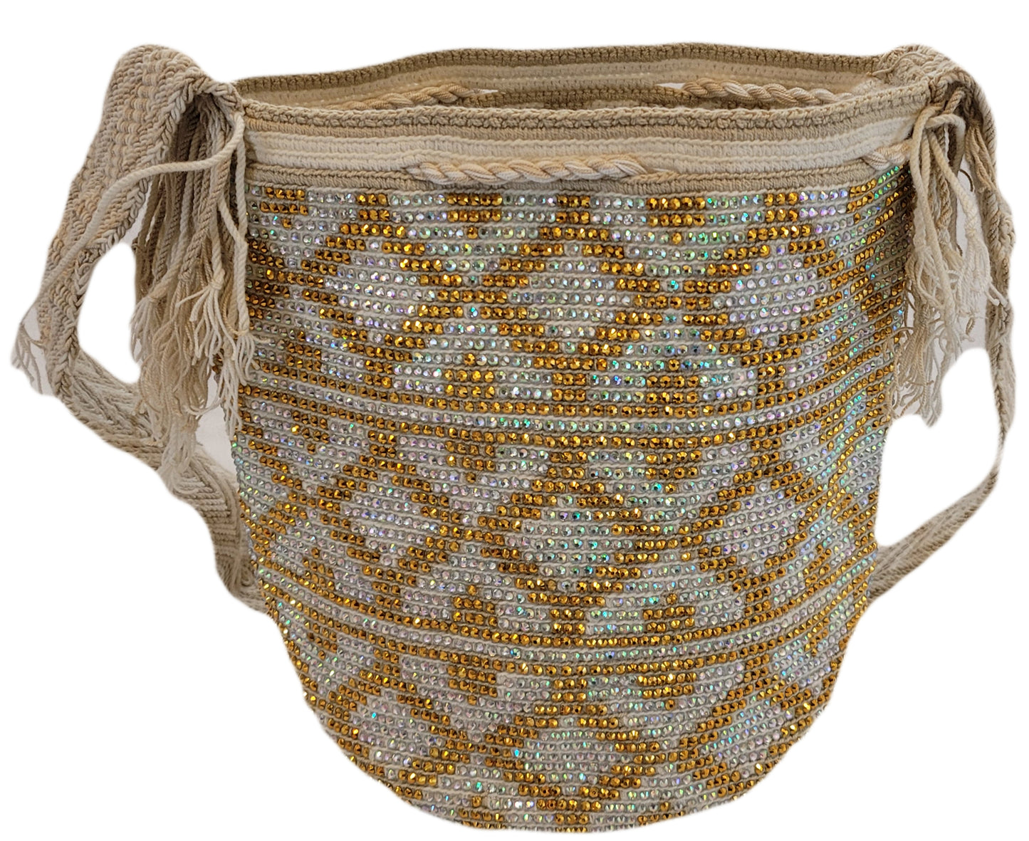 Lina Large Handmade Crochet Wayuu Mochila Bag - Wuitusu-back view