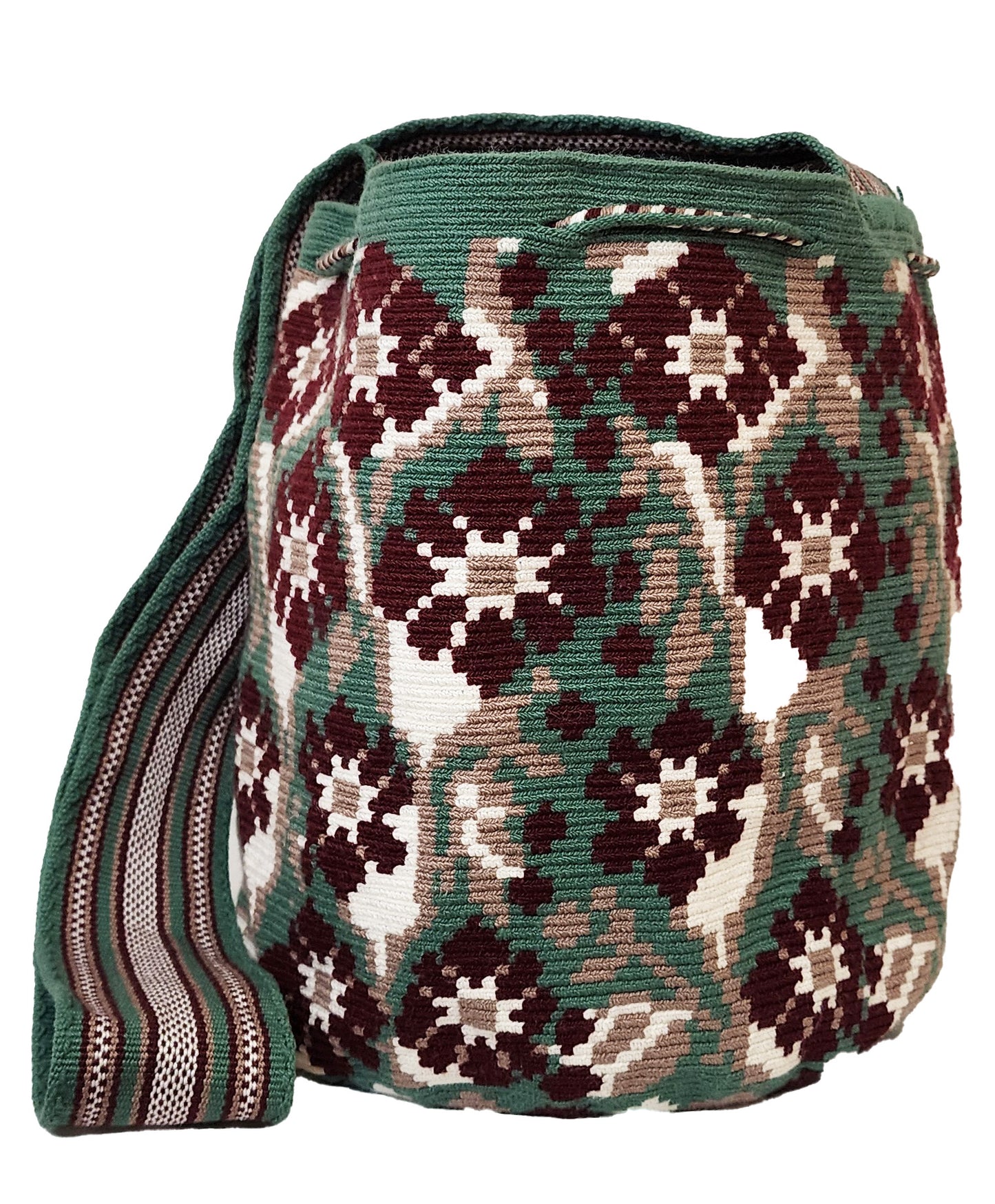 Aspyn Large One-Thread Handmade Wayuu Mochila Bag - Wuitusu-back