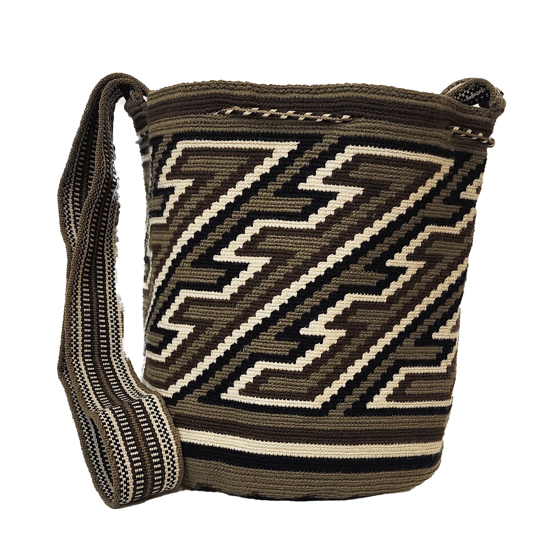 Bottom view Skyler Handmade Wayuu Mochila Bag - Wuitusu-back