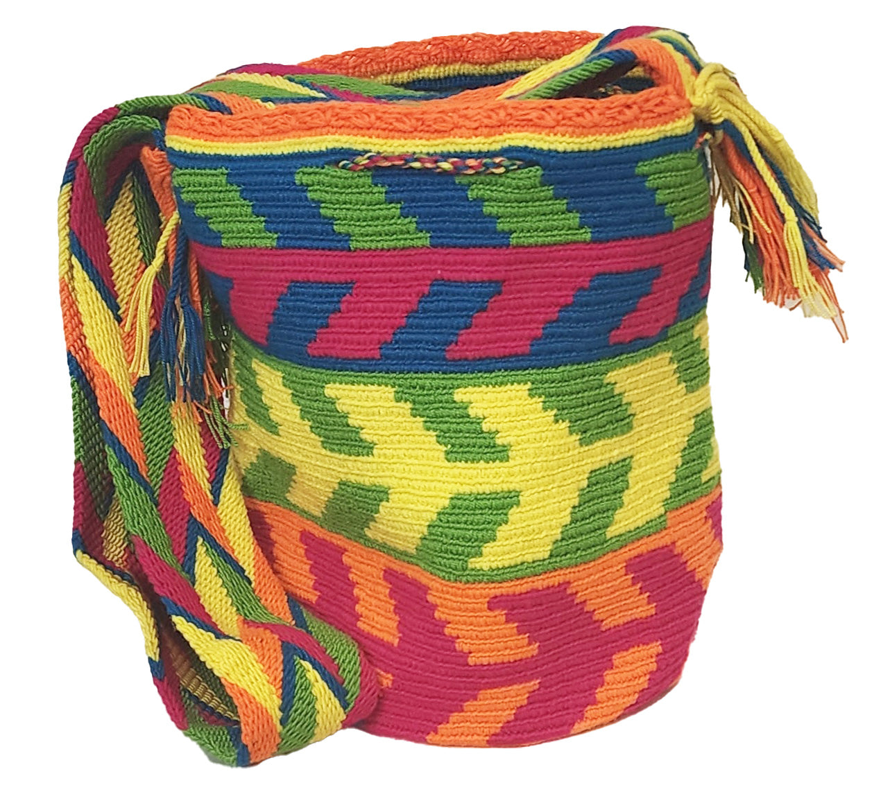 Frida Large Handmade Crochet Wayuu Mochila Bag - Wuitusu-back