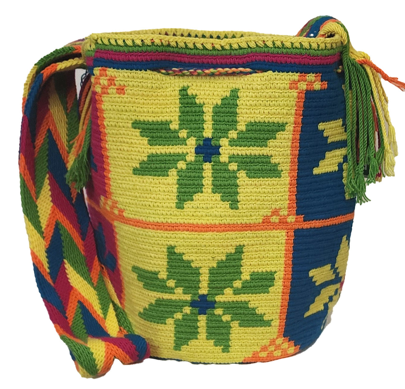 Violeta Large Handmade Crochet Wayuu Mochila Bag - Wuitusu-back