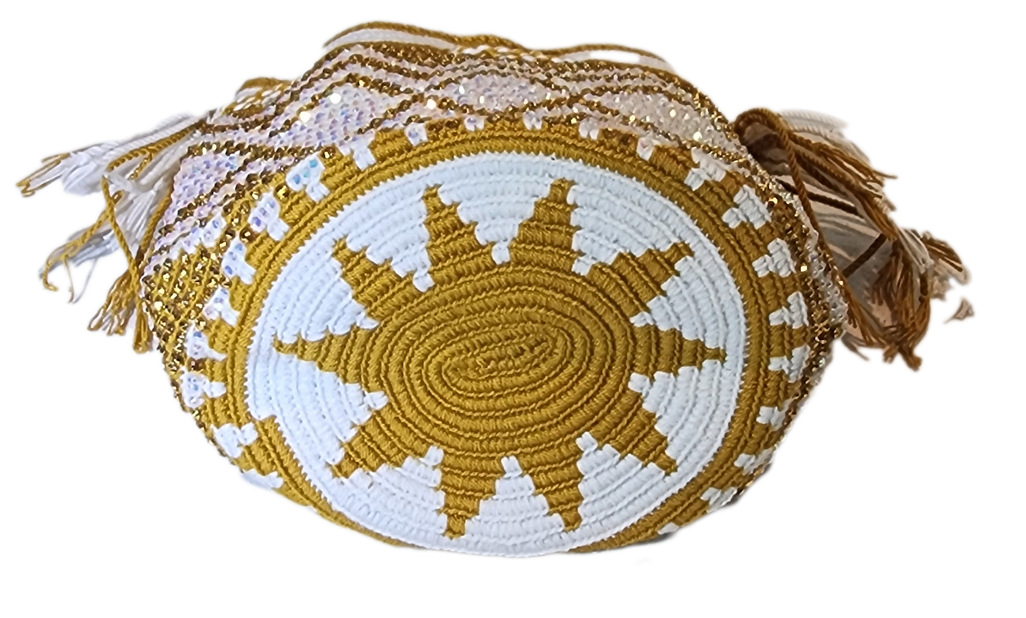 Fiona Medium Handmade Wayuu Mochila Bag With Crystals - a perfect gift for her