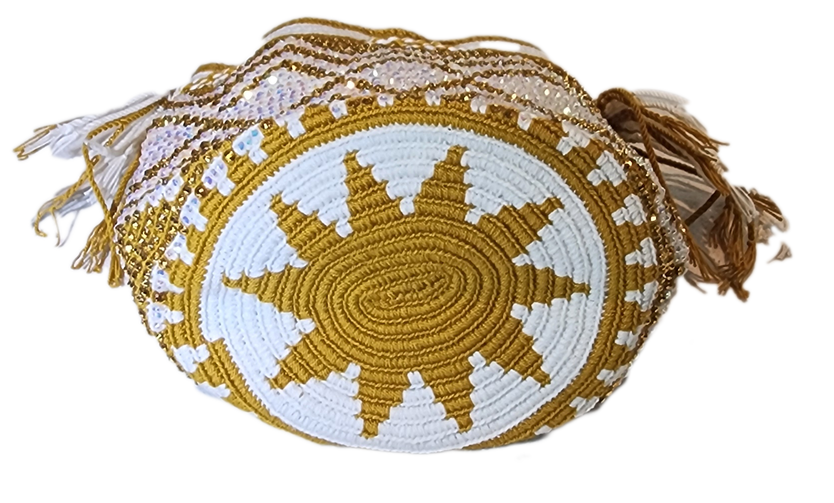 Fiona Medium Handmade Wayuu Mochila Bag With Crystals - a perfect gift for her