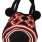 Paisley Medium Short Handle Design PomPom Mochila