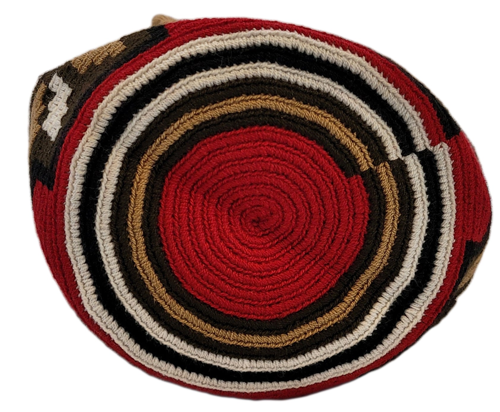 collins medium crochet wayuu bag bottom view
