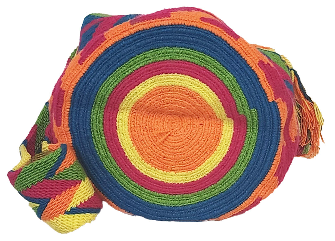 Frida Large Handmade Crochet Wayuu Mochila Bag - Wuitusu-bottom