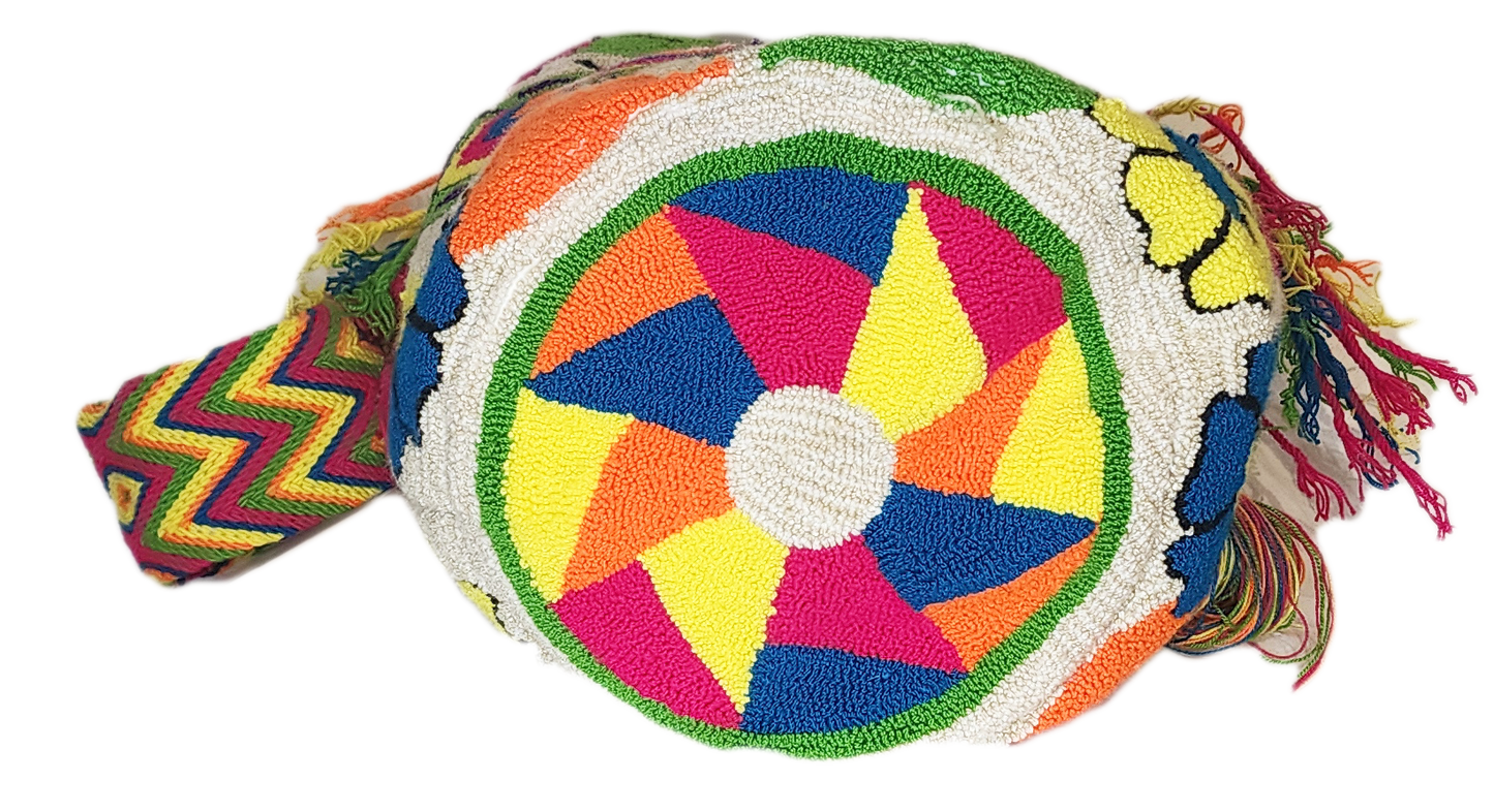 Harmony Large Handmade Punch-needle Wayuu Mochila Bag - a perfect gift for her