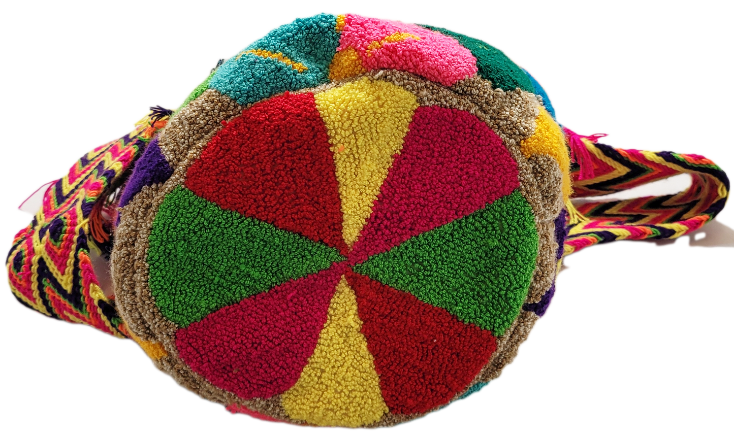 Caroline Large Handmade Punch-needle Wayuu Mochila Bag - a perfect gift for her