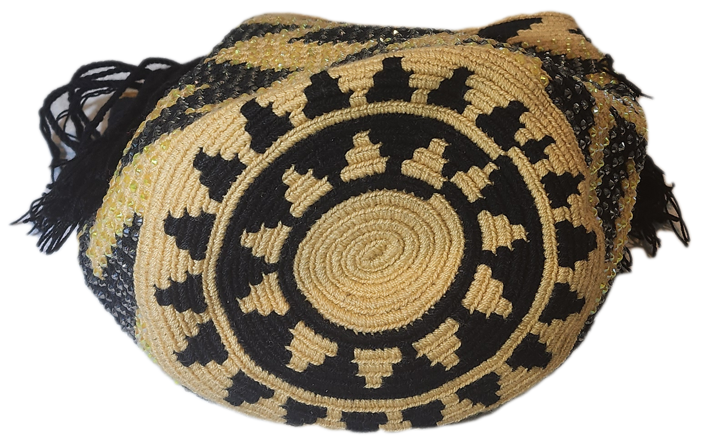 Maggie Medium Handmade Wayuu Mochila Bag With Crystals - a perfect gift for her