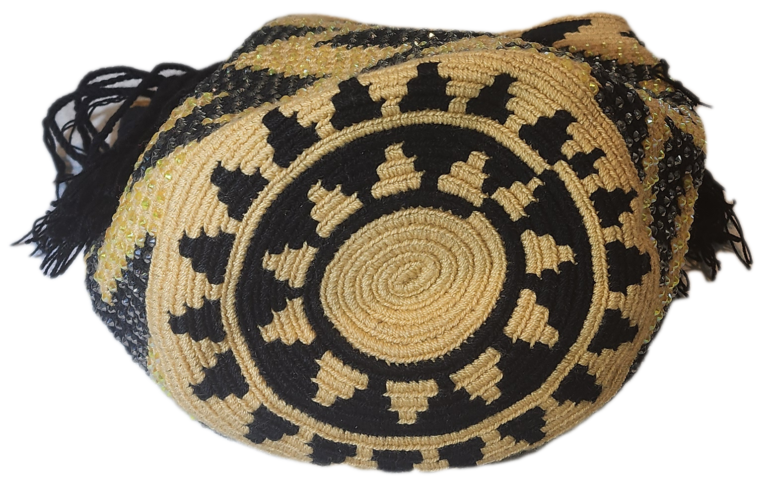 Maggie Medium Handmade Wayuu Mochila Bag With Crystals - a perfect gift for her