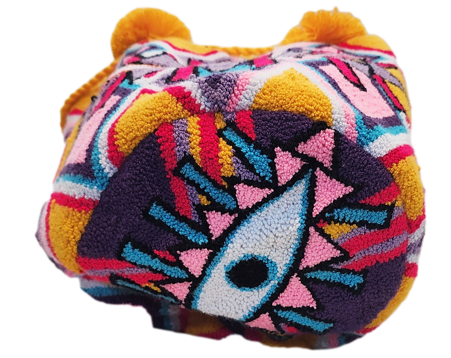 Nyla Large Short Handle Design PomPom Mochila - a perfect gift for her