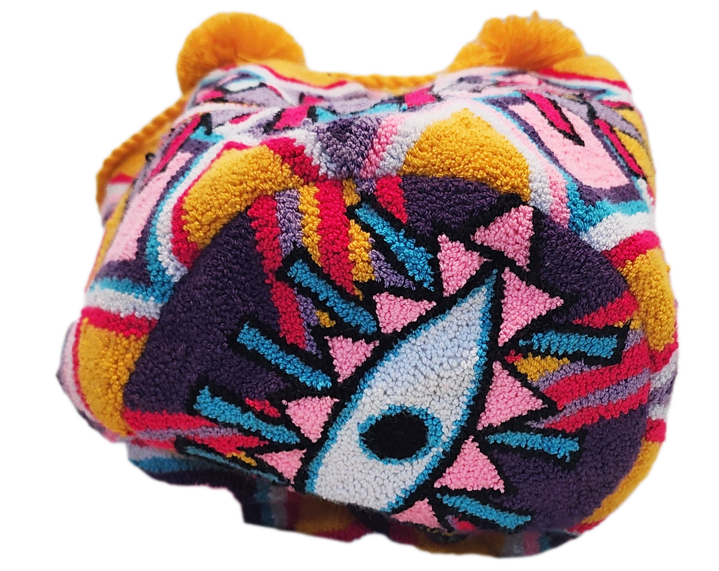 Nyla Large Short Handle Design PomPom Mochila - a perfect gift for her