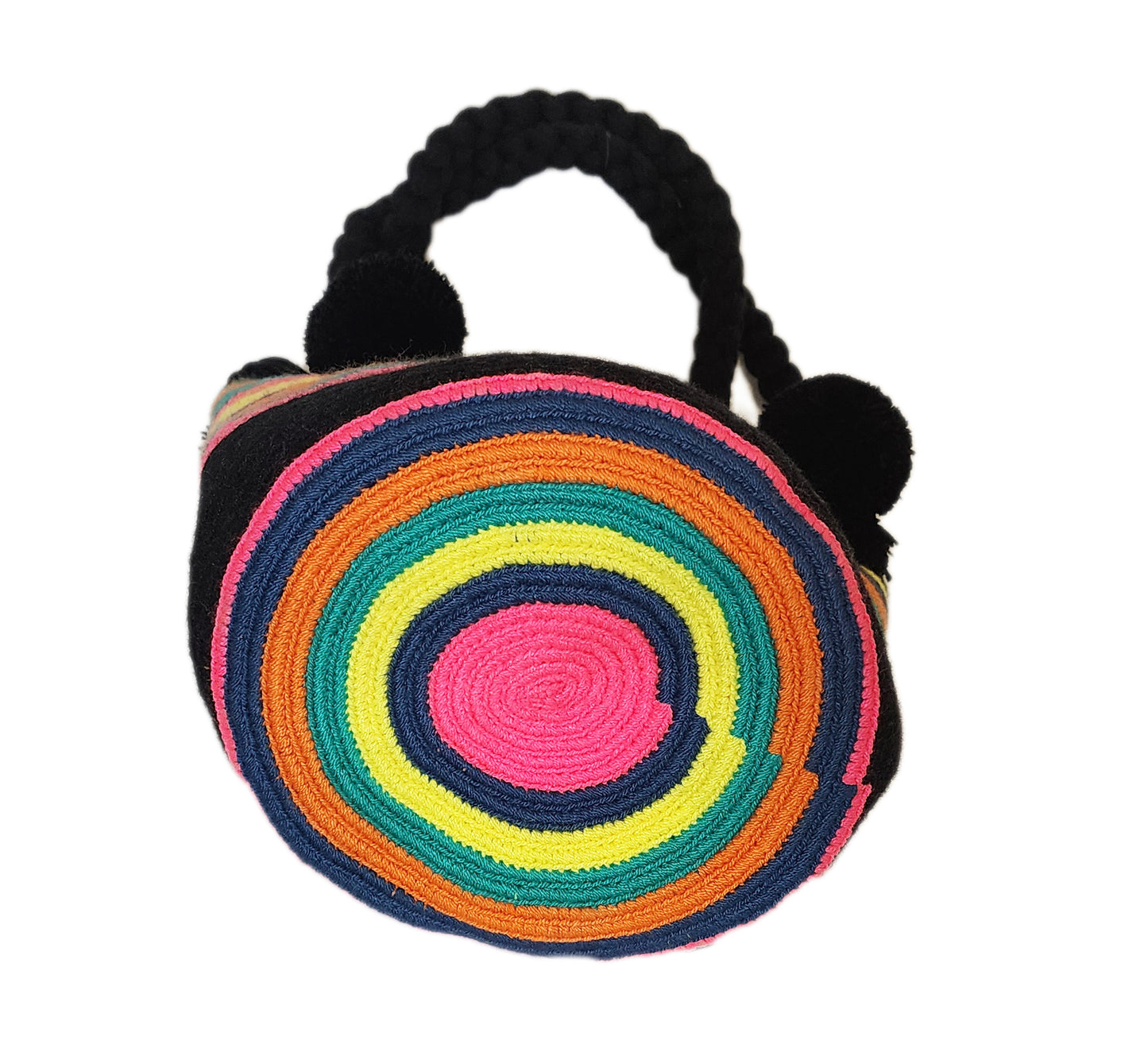 Lillian Medium Short Handle Design PomPom Mochila - a perfect gift for her