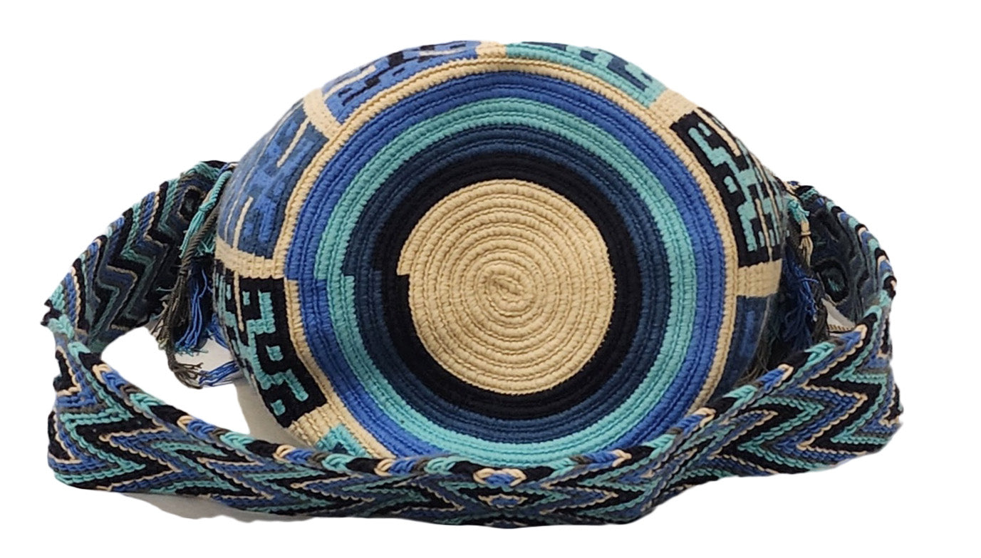 Opal Large Handmade Crochet Wayuu Mochila Bag - Wuitusu-bottom