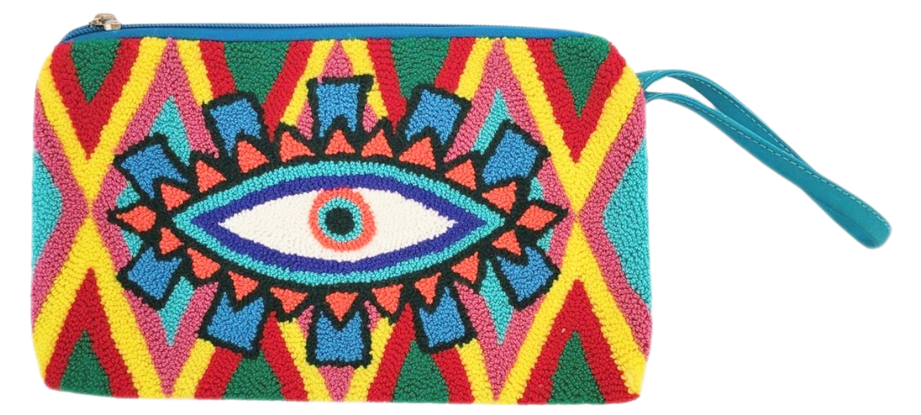 Anastasia Handmade Wayuu Punch-needle Clutch- perfect handmade gift for her