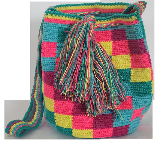 Madisyn Medium Handmade Crochet Wayuu Mochila Bag