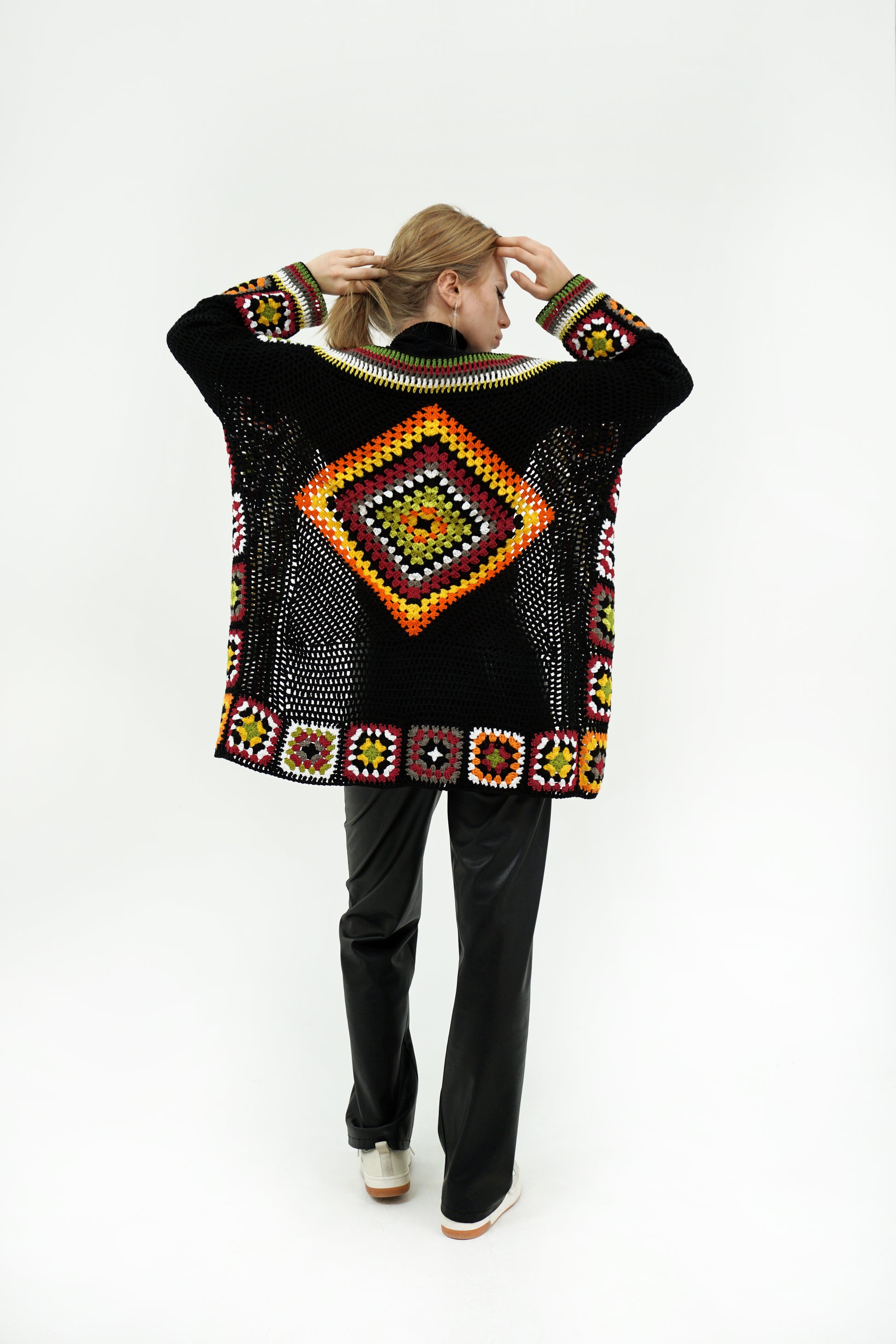 10 Giselle  Handmade Crochet Cardigan with Granny Square Design - Wuitusu