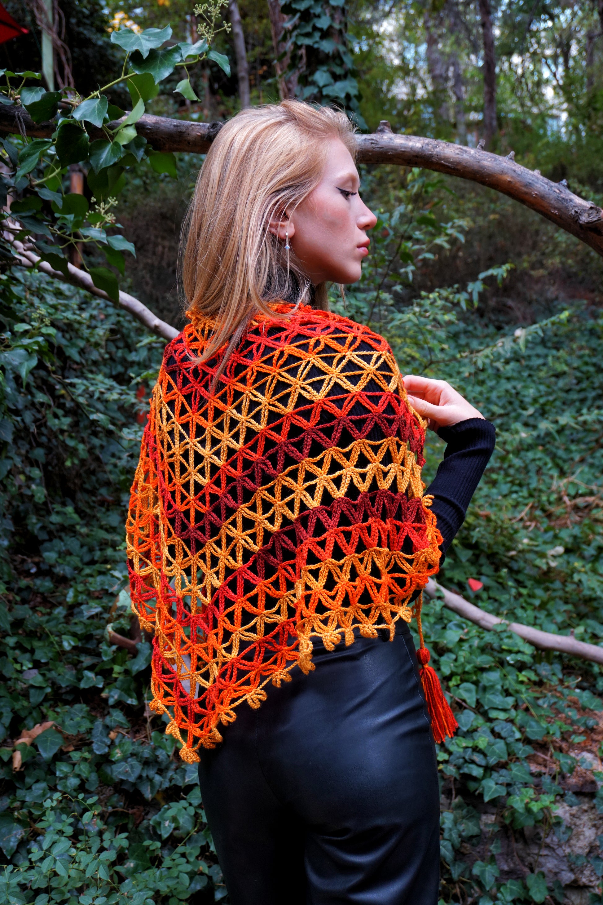 1 Maribel Crochet Shawl - back view