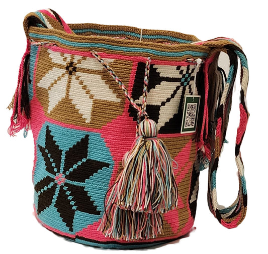 Alicia Large Handmade Crochet Wayuu Mochila Bag