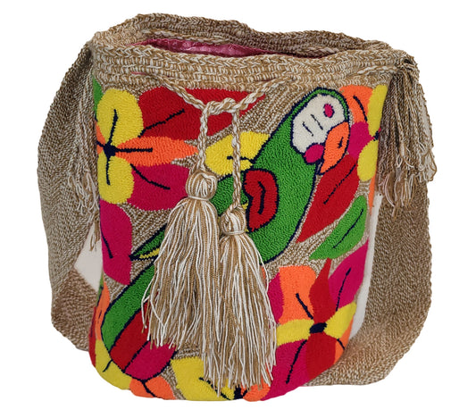 Mariam Large Handmade Punch-needle Wayuu Mochila Bag