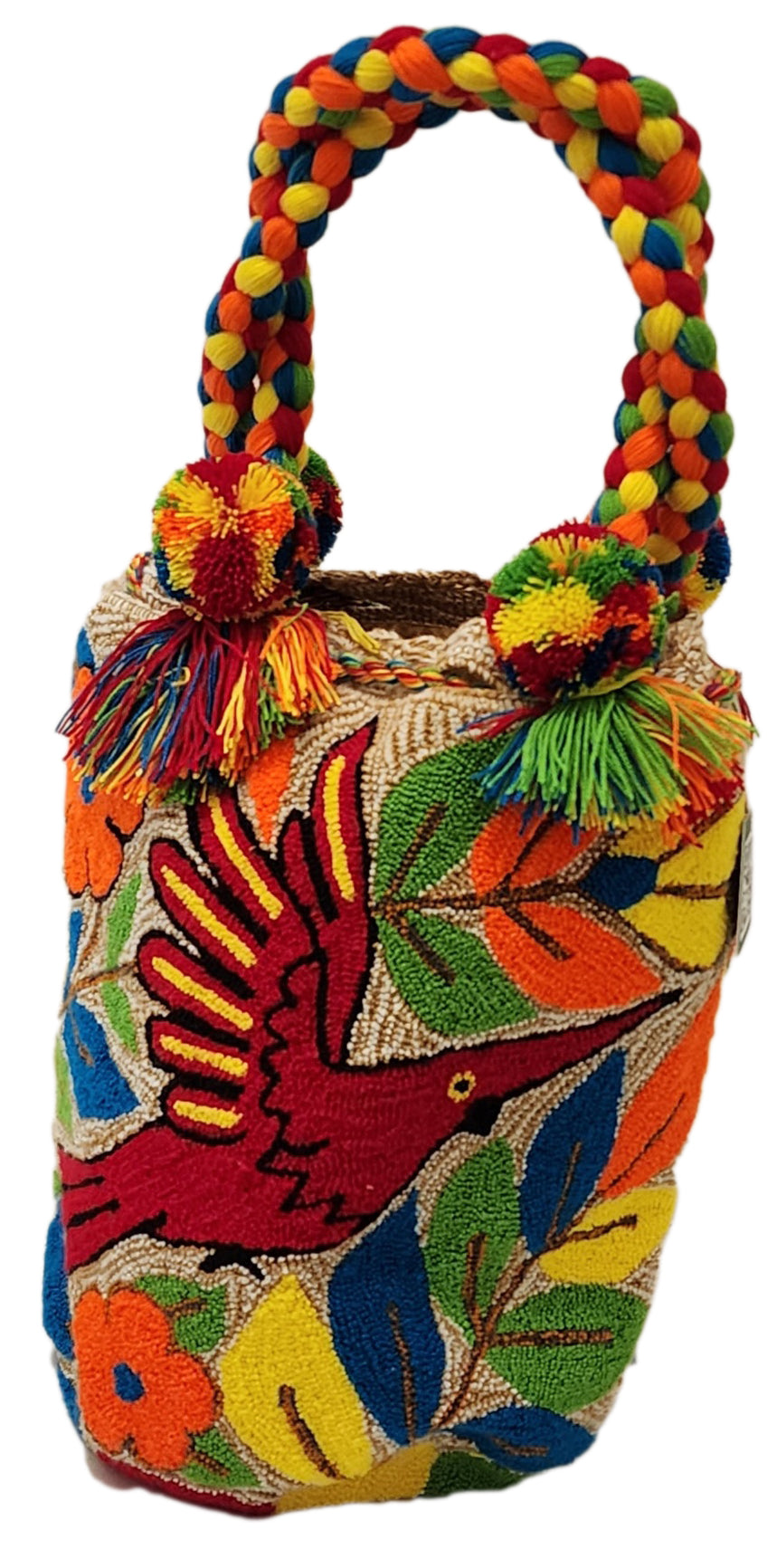 Blair Large Short-Handle Handmade Punch-needle Wayuu Bag - Wuitusu