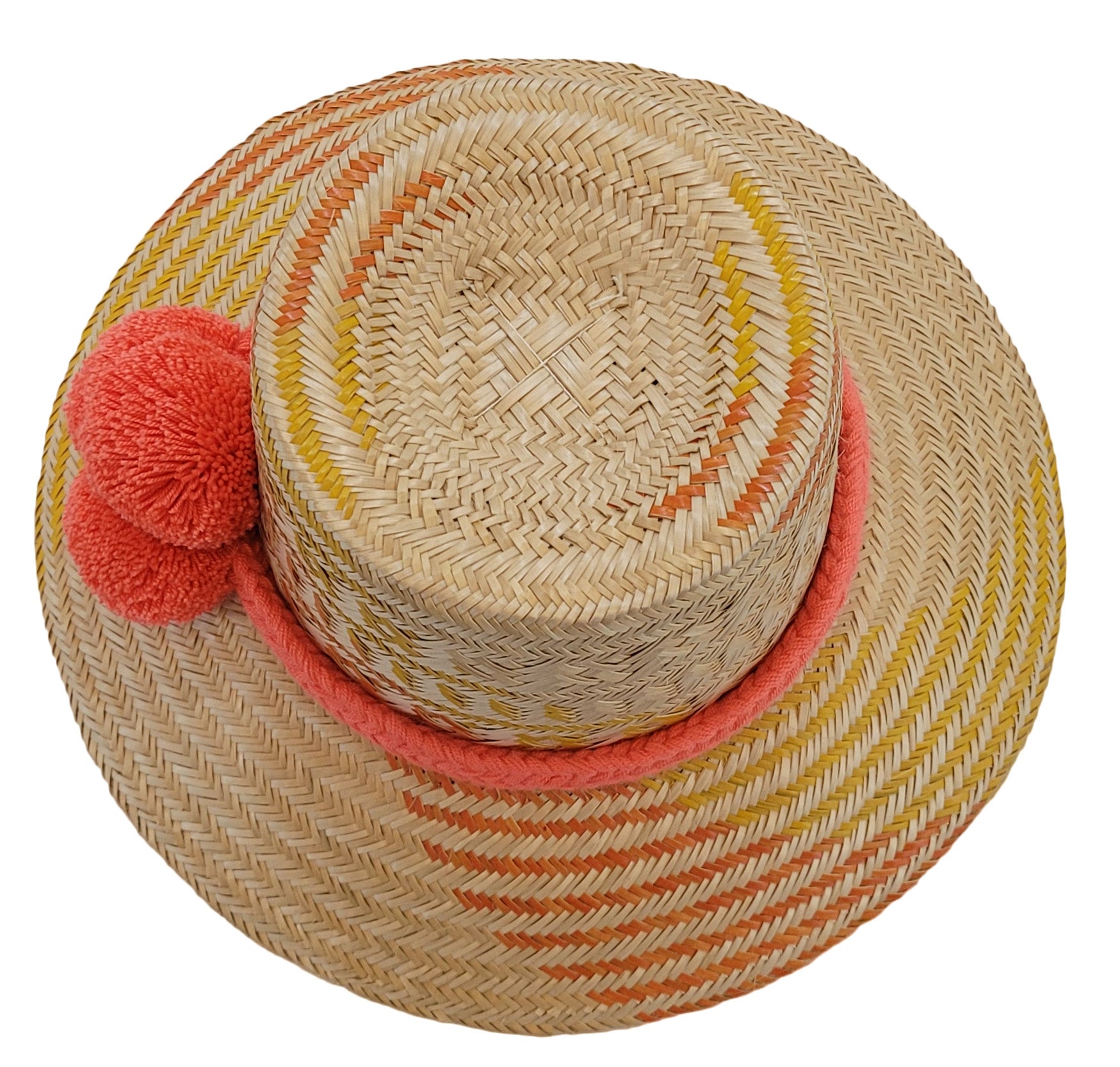 josephine handmade wayuu hat top view
